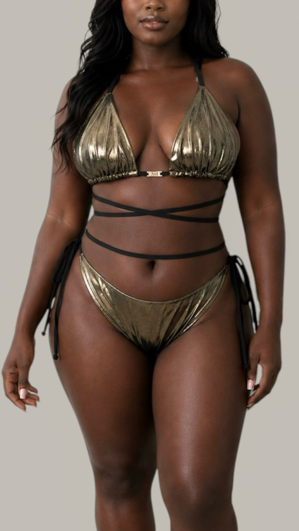 Golden Bikini Set