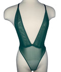 Mesh Plunge Teddy-Emerald